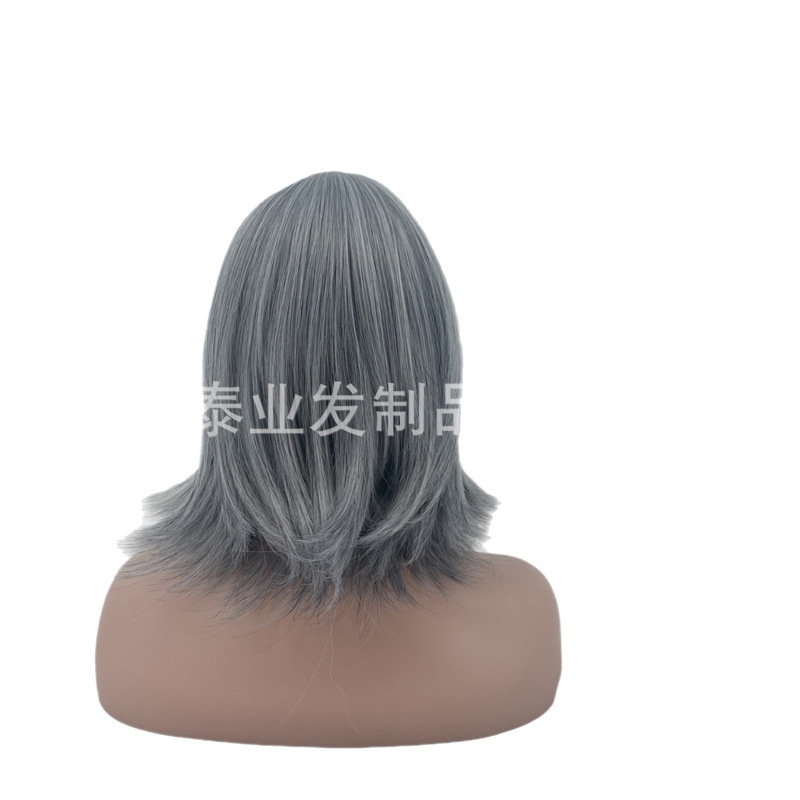 European and American Foreign Trade Cross-Border Wig for Women, Middle Part, Eight-Character Bangs, Middle-Aged and Elderly Fashion Short Straight Hair Full Wig, Factory Direct Sale - 图片 5