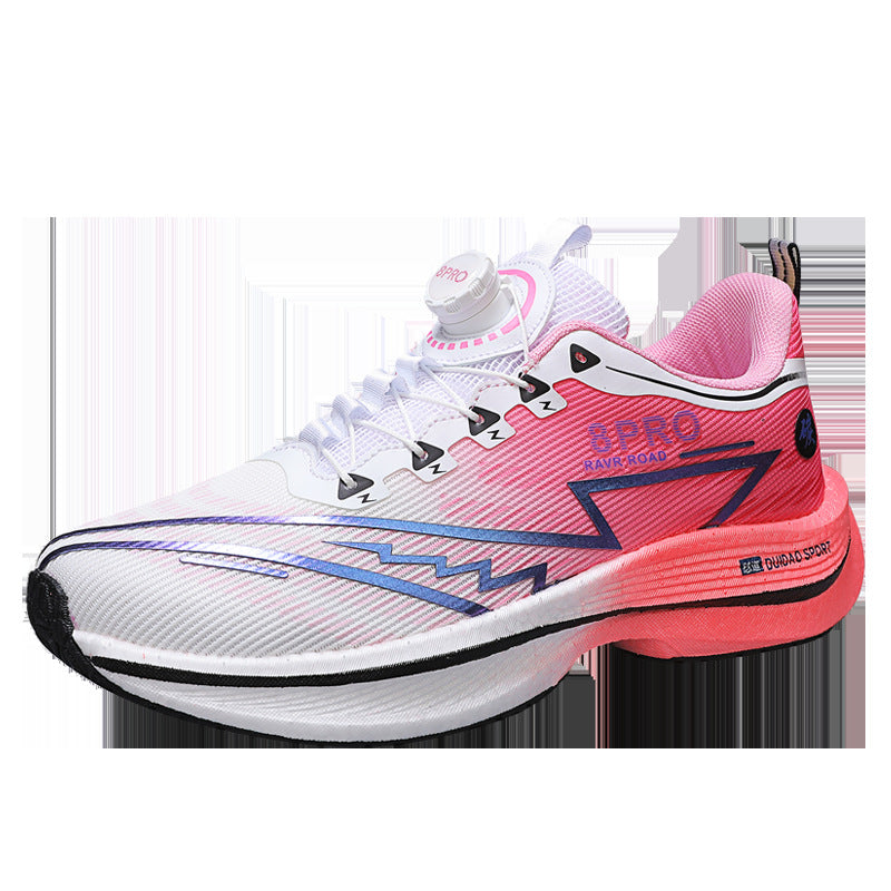 2025New8pro Full Palm Carbon Plate Racing Shock Absorption Running Shoes Men and Women Couples Rotating Buckle Youth Shoes Sports - 图片 6