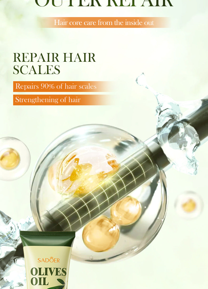 Olive Oil Hair Mask SADOER Repair Smooth Nourishing Hair Conditioner Cross-Border Wholesale - 图片 14