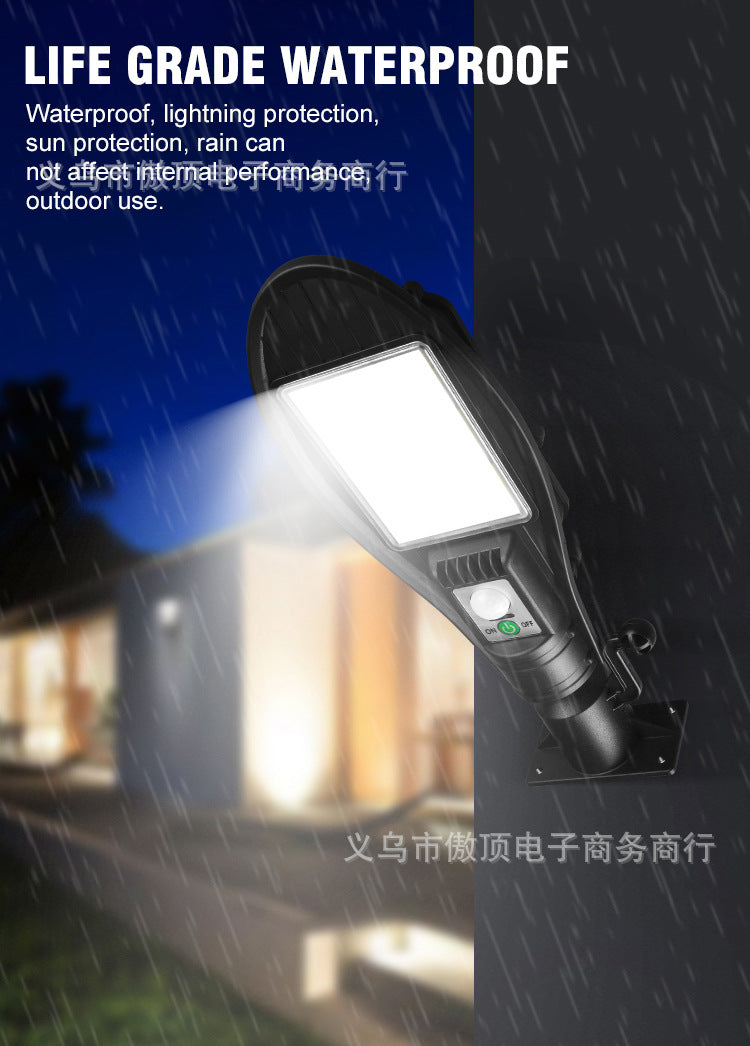 Outdoor Solar Light Human Body Sensing Wall Light Integrated Street Light with Remote Control Garden Light Waterproof Garden Light - 图片 16