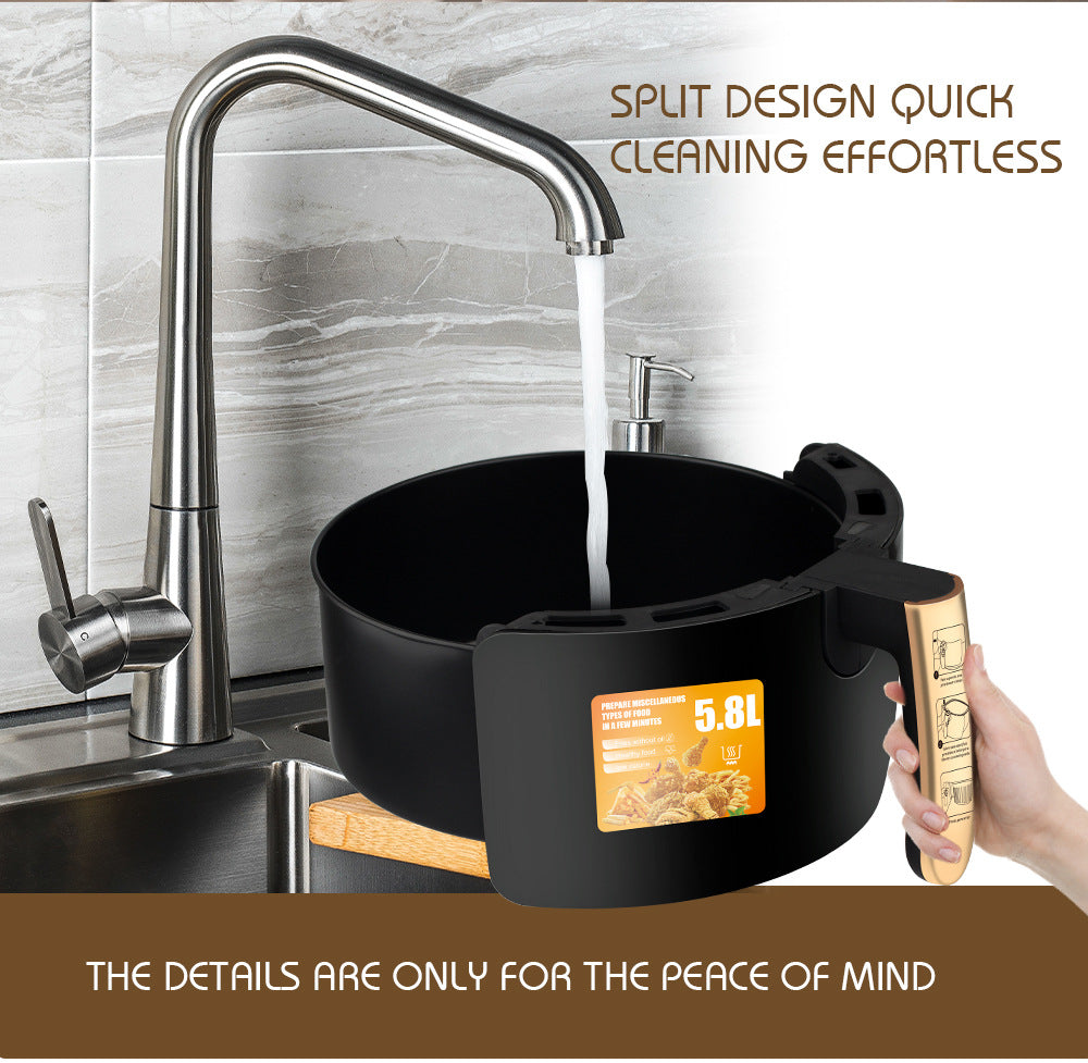 RAF US Standard Air Fryer Household Large Capacity Multifunctional Smart French Fries Fully Automatic Fryer 5.8L - 图片 16