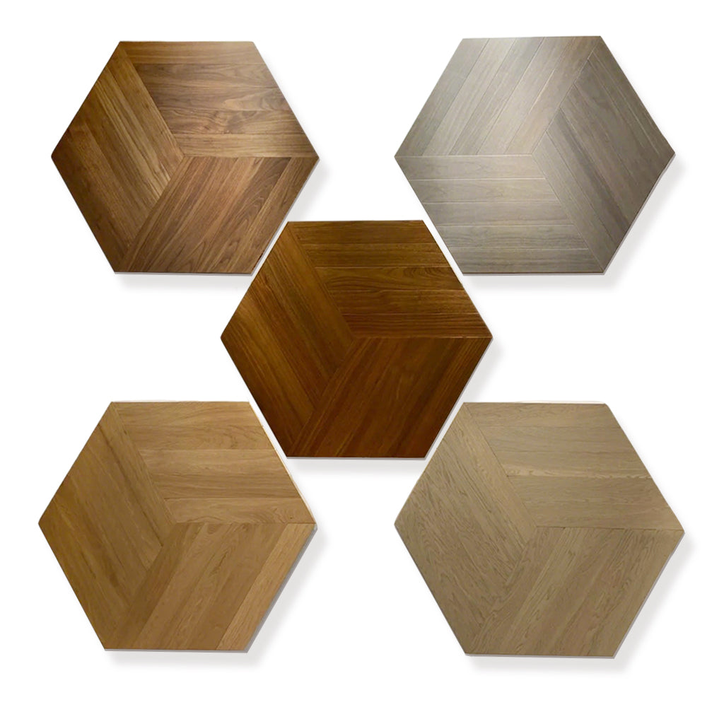 Premium 14mm Multilayer Hexagon Oak Flooring | Decorative Engineered Oak Parquet Custom Finish Options for Outdoor Use - 图片 15