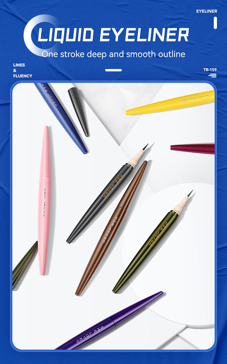 SHELOVES Eyeliner Waterproof Non-Smudge Black Brown Ultra-Fine Lower Lash Liquid Eyeliner Pen - 图片 32