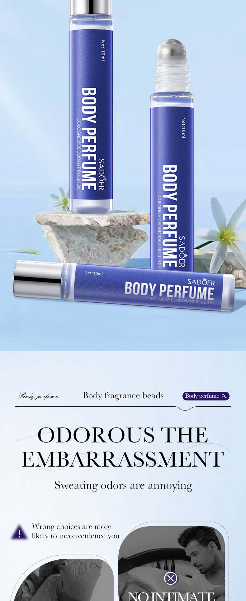 Roll-on Body Perfume SADOER Ancient Dragon silver Long-lasting Fresh Roll-on Perfume Cross-border Wholesale - 图片 10