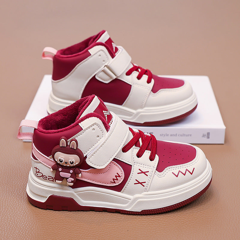 Fashion Doll Labubu Girls' Shoes Princess Shoes2025New Autumn Children's Soft Sole Casual Sports Shoes - 图片 4