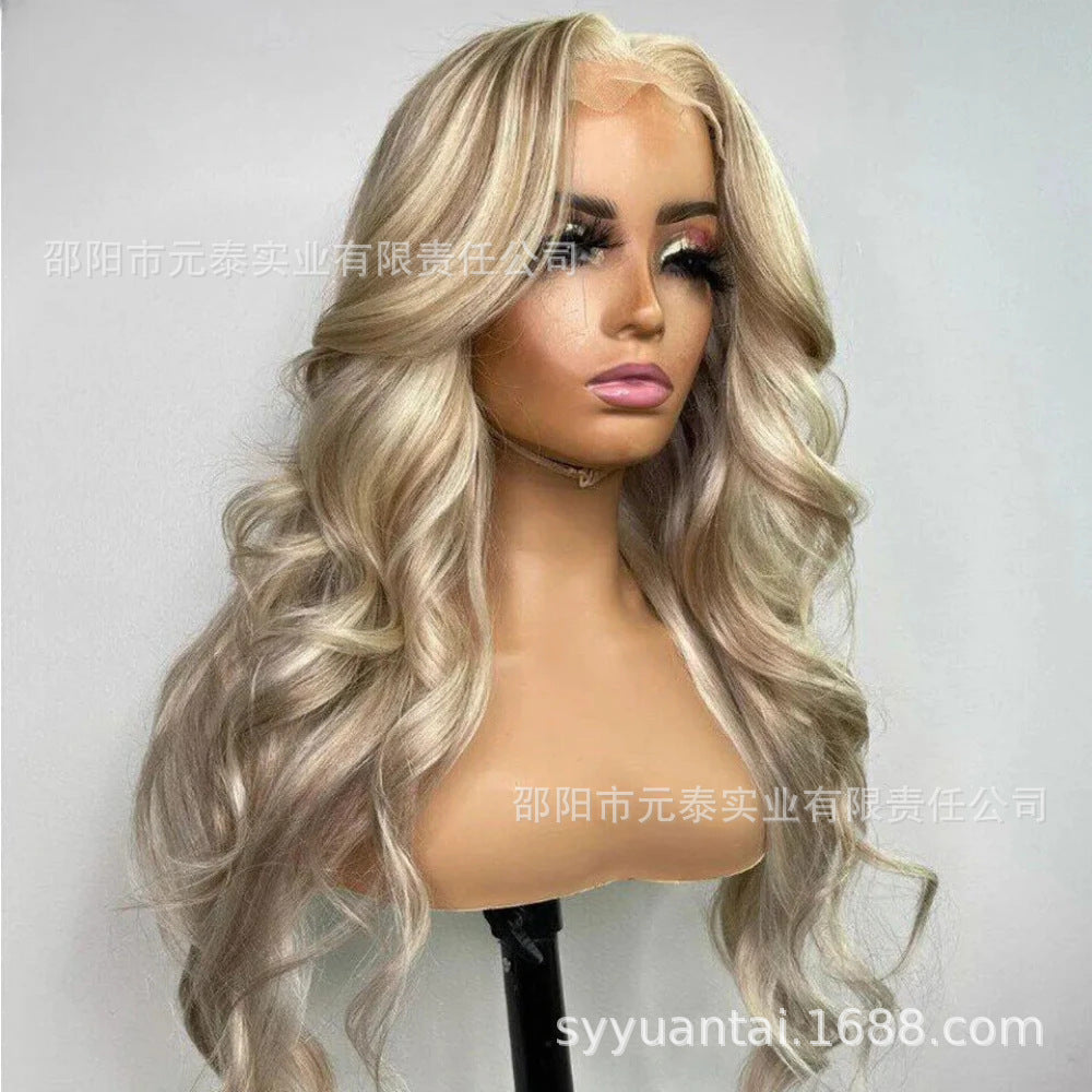 Highlight Honey Blonde Loose Wave Lace Front Wigs for Women - 图片 20