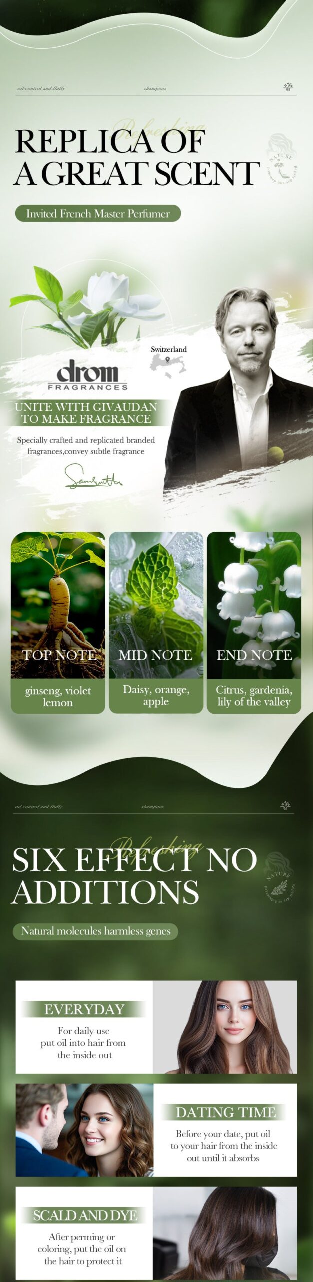 Ginseng and Polygonum Multiflorum Smooth Hair Care Essential Oil60ml SADOER Nourishing Silky Smooth Hair Wholesale - 图片 14