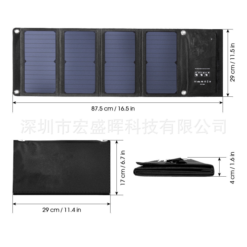 28WSUNPOWER Solar Folding Bag Charging Bag Solar Panel 5V Fast Charging Mobile Phone USB Charger - 图片 7