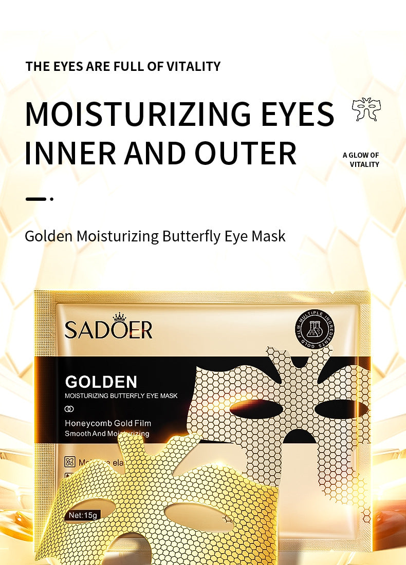 Gold Butterfly Eye Mask SADOER Eyes mask15g Moisturizing and Nourishing Tablets for Cross-Border Wholesale - 图片 7