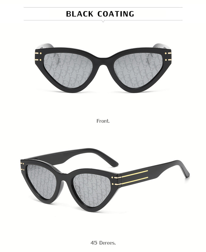 New European and American style personality cat-eye UV protection sunglasses for women ins Small Frame Sunglasses Eyewear Trendy Wholesale - 图片 27