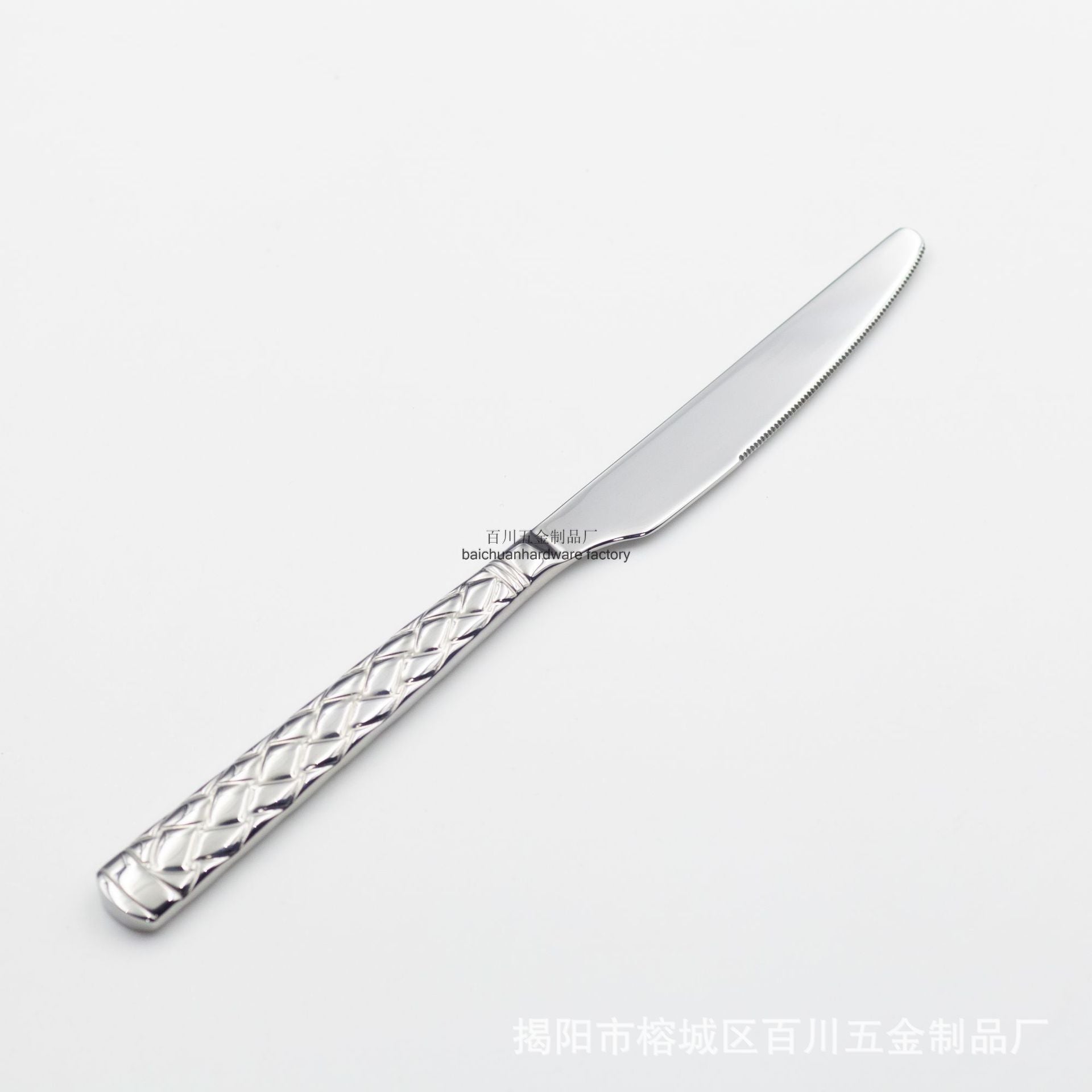 304Stainless Steel Knife Fork Spoon Thickened Forged Relief Tableware Western Steak Knife Fork Dessert Spoon4Piece Suit - 图片 6