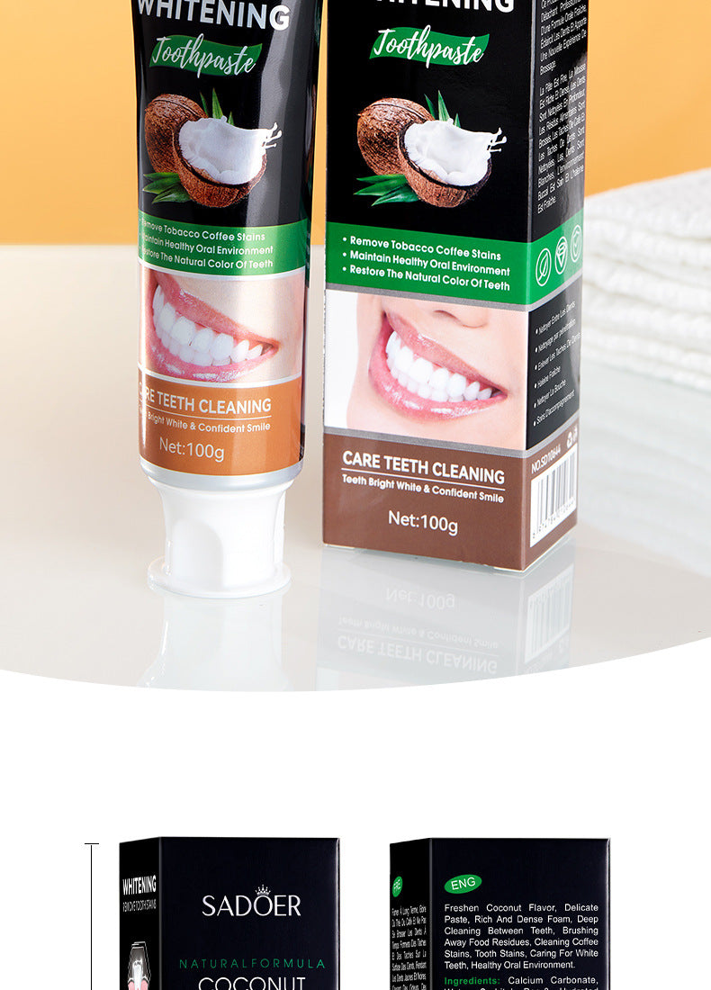 Toothpaste SADOER Vitamin C Coconut Oral Care Gum Protection Wholesale Live Streaming - 图片 30