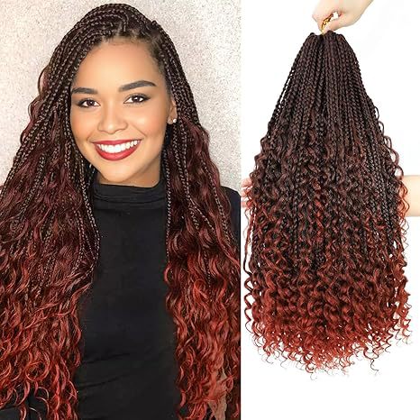 Cross-border European and American Synthetic Hair Wigs Box Braids Bohemian Curly Three-strand Braid Fly Hook Needle Hair Braid - 图片 13