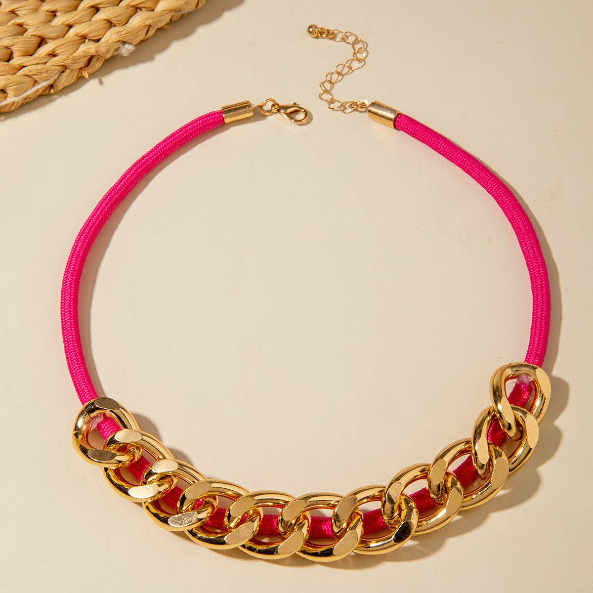 European and American Style Unique Knot Design Statement Necklace Drawstring Snake Chain Clavicle Chain Women's Simple Pendant Jewelry - 图片 20