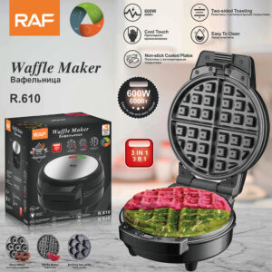 RAF European and American Household Breakfast Machine Waffle Maker Fully Automatic Mini Double-Sided Heating Electric Griddle Light Food Machine