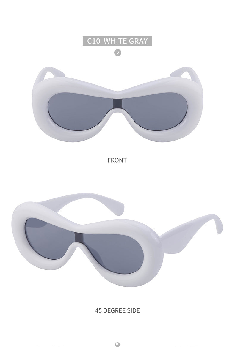 Europe and America Y2K Sunglasses for Women Trendy One-Piece Sunglasses Party Quirky Street Style Fashion Women's Glasses Wholesale - 图片 35