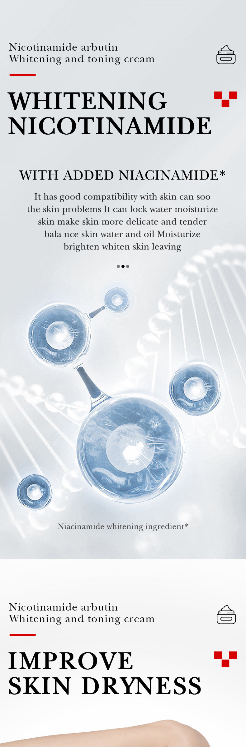 Niacinamide Arbutin Set SADOER Whitening, hydrating, and moisturizing skincare products wholesale - 图片 43