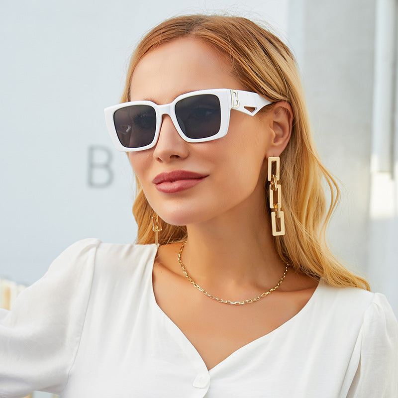 2025New Sunglasses for Women Trendy New European and American Fashion Chain Square Frame Sunglasses for Women Necklace Pendant sunglasses - 图片 17