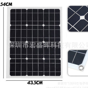 30W18V Monocrystalline Solar Panel Battery Charger Convenient and Portable12V Battery Charging