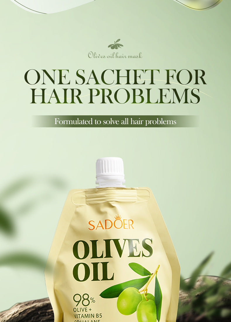Olive Oil Hair Mask350g SADOER Repair and Improve Frizz Bagged Hair Mask Cross-Border Wholesale - 图片 12