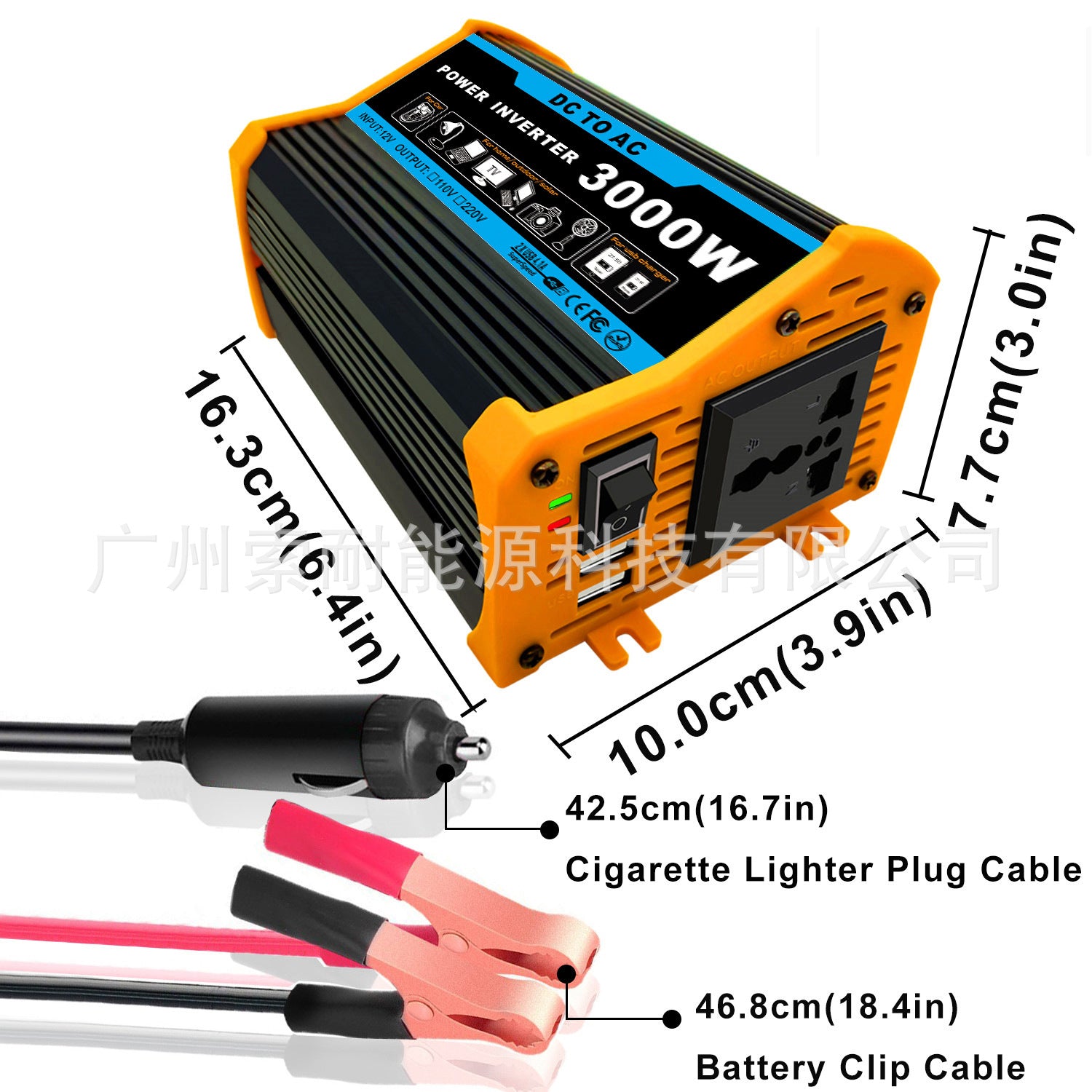 Car Small Electrical Appliances Car Converter Inverter300W Dc12V Transfer Communication110V/220V Double USB Mouth - 图片 11