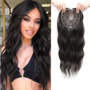 European and American Style Small Lace Hairpiece Realistic Scalp Synthetic Hair Export Wig for Women Gradient Top Middle Part Bangs Wig