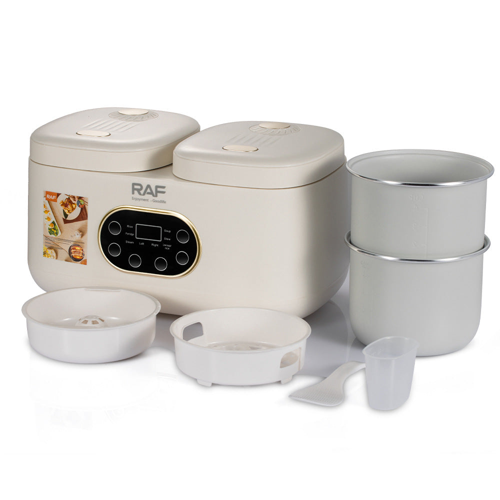 RAF European Standard Rice Cooker Smart2L Fully Automatic Health Care Household Stainless Steel Double Pot Multi-Functional R.5419 - 图片 5