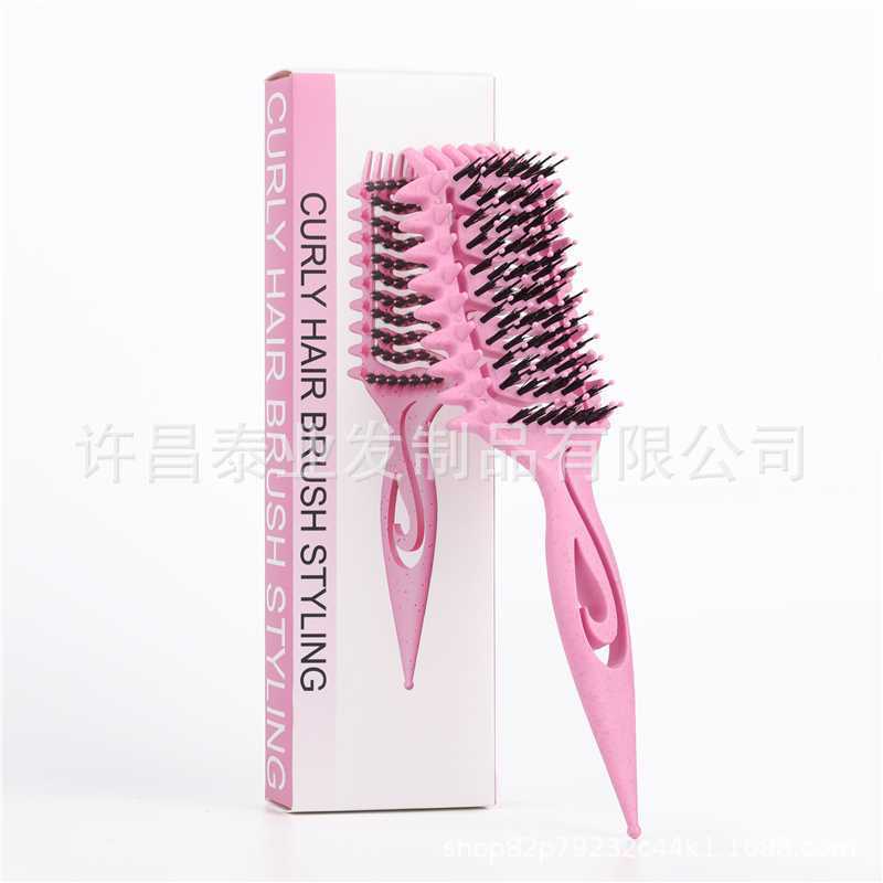 Cross-Border Z Hollow Design Comb Bounce Curl Comb Curly Hair Big Wave Curl Definition Styling Comb Massage Comb Pointed Tail Comb - 图片 15