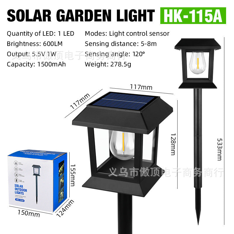 New Solar Lawn Light Outdoor Automatic Sensor Tungsten Lamp Garden Decoration Ground Plug Courtyard Landscape House Light - 图片 19