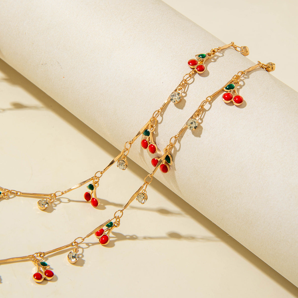 European and American Style Jewelry Light Luxury Imitation Pearl Cherry Necklace High-End Versatile Grass Multi-Layer Stacking Necklace Wholesale - 图片 42