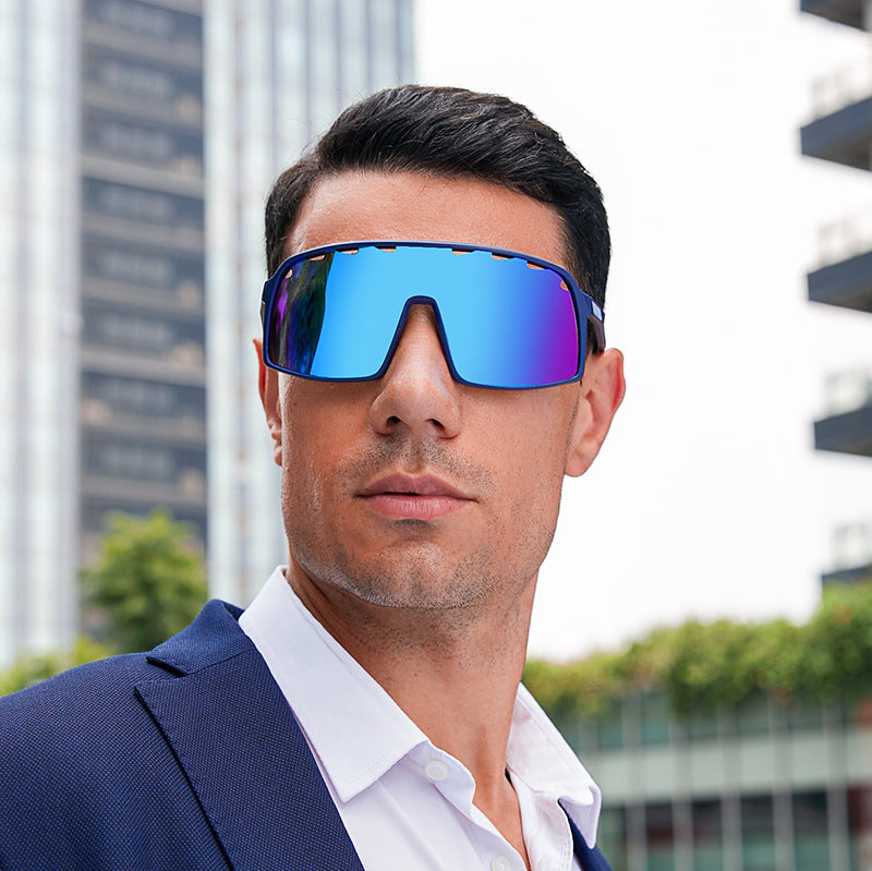 New Colorful Cycling Glasses for Men1998One-piece sunglasses European and American fashion outdoor sports sunglasses - 图片 20