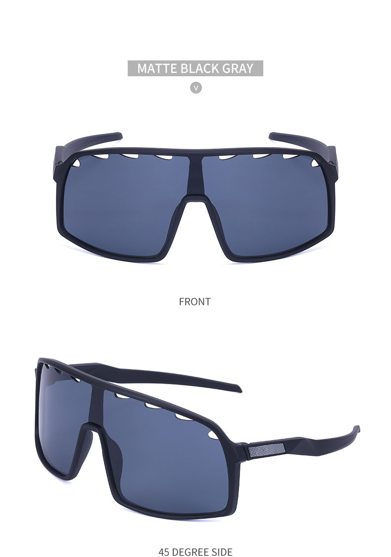 New Colorful Cycling Glasses for Men with Perforated One-piece Lenses Sunglasses European and American Outdoor Sports Sun Glasses - 图片 36