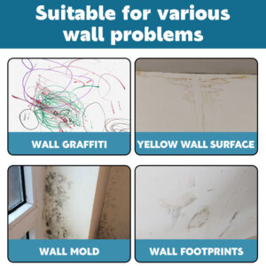 Wall Brush Paint Water-Based Odorless Latex Paint Interior Wall Renovation Stain Covering Repair White Paint Self-Brushing Wall Paint