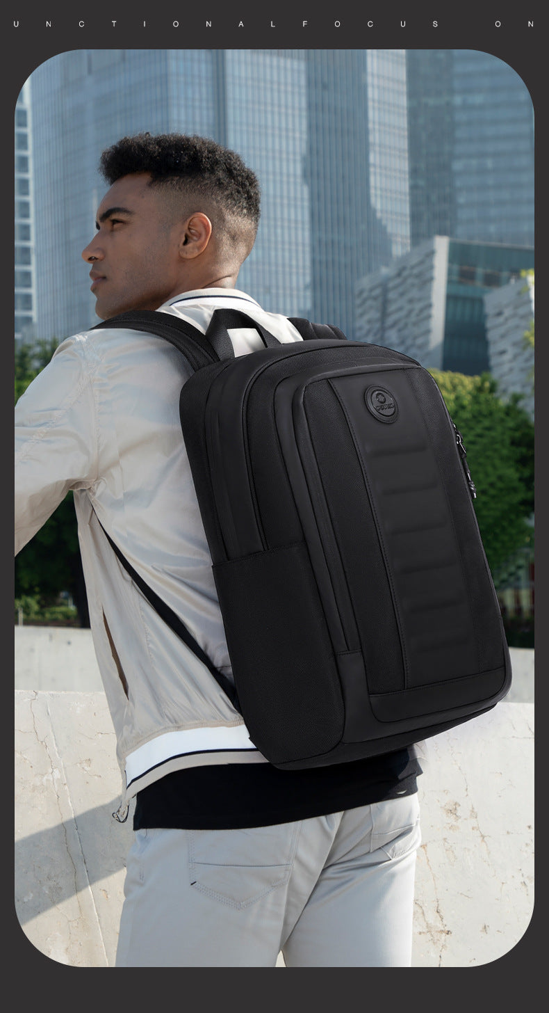 ozuko Business Backpack Men's Large Capacity Computer Backpack Outdoor Waterproof Travel Backpack Backpack - 图片 11