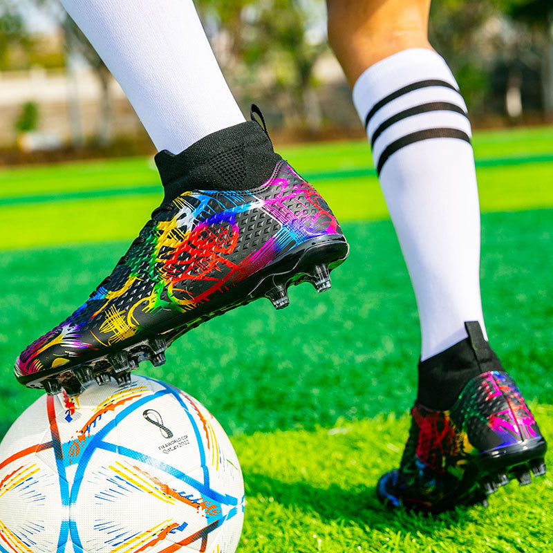 Youth Football Shoes Men and Women Long Spikes Adult Professional Sports Training Shoes Artificial Grass Non-Slip Wear-Resistant Competition Shoes - 图片 3