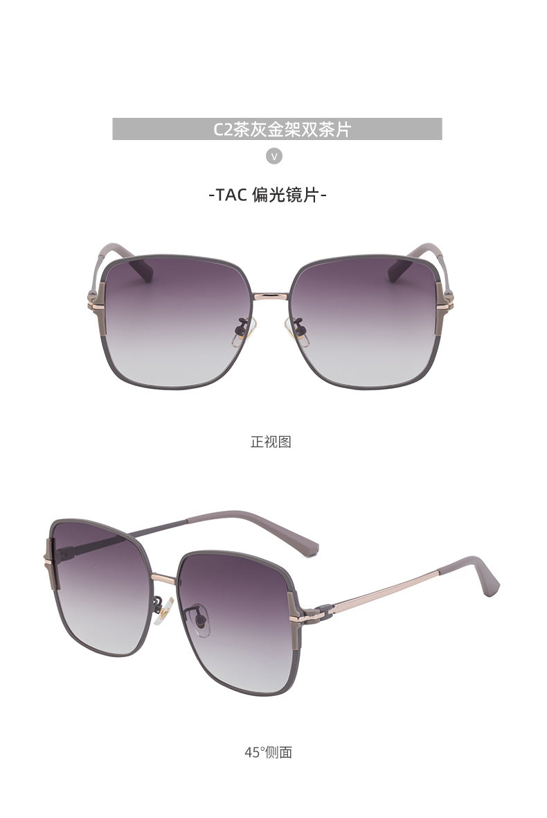2025New European and American Fashion Square Frame Polarized Sunglasses for Women High-end Outdoor Sun Protection Sunglasses Wholesale - 图片 29
