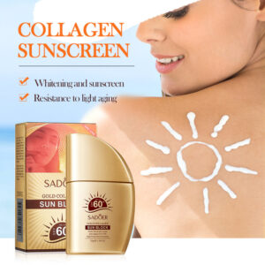 SPF60+Sunscreen30g SADOER Gold Collagen Protective Isolation Cross-Border Wholesale