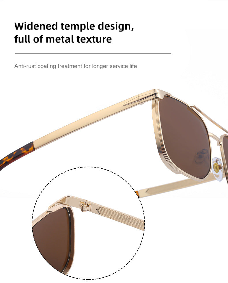 Men's Sunglasses Driving Fashion Internet Celebrity David Same Style Square Frame Sunglasses Men's Trendy Outdoor Hiking Glasses shades - 图片 14