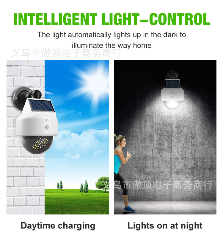 Simulated Surveillance Light Solar Garden Light Fake Camera Street Light Human Body Sensor Wall Light Split-Type Garden Light - 图片 11