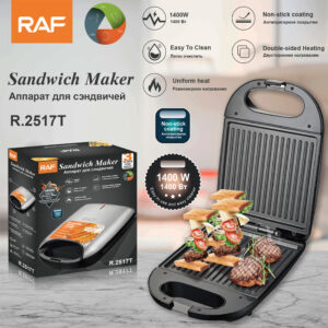 RAF European Standard Household Dual Multifunctional Toast Bread Waffle Breakfast Machine Heating Steak Maker R2517T