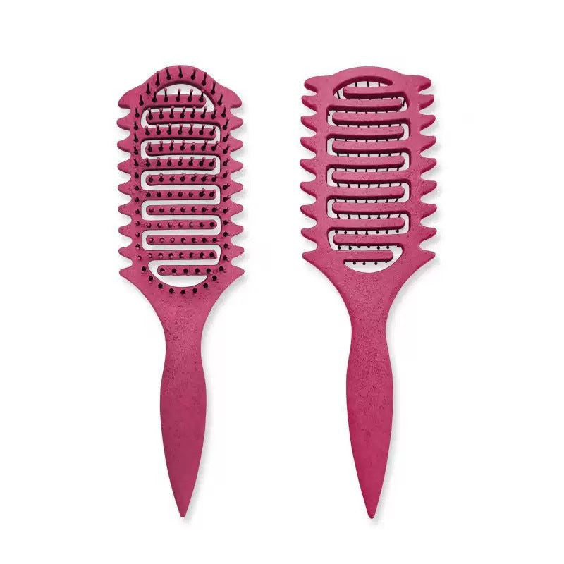 Bounce Curl Defining Styling Comb Smooth Hair Hollow Tail Three-Prong Scalp Cleaning Comb Sea King Curl Hair Styling Comb - 图片 10