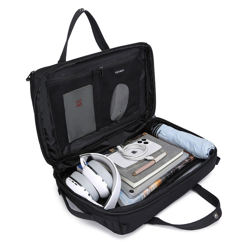 Business Computer Backpack Men's Multifunctional Large Capacity Waterproof Commuting Backpack Shoulder Portable Computer Bag