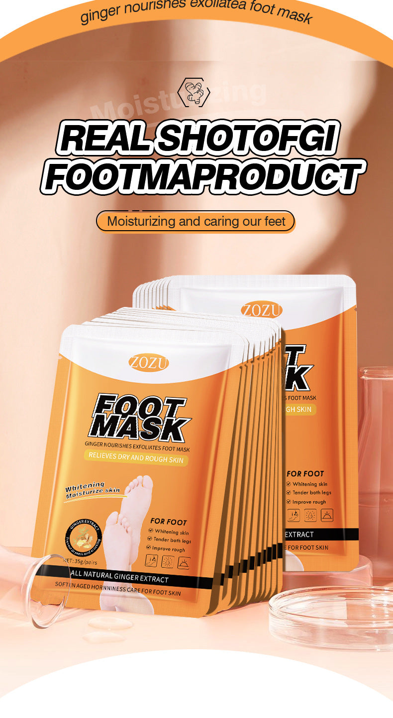 Ginger Foot Mask35g ZOZU Moisturizing, rejuvenating, and nourishing foot mask for cross-border foreign trade wholesale - 图片 16
