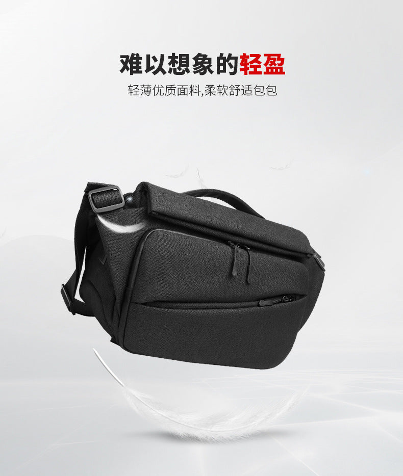 OZUKO Men's Messenger Bag Functional Trendy Brand Large Capacity Sports Waterproof Crossbody Shoulder Commuting Travel Small Backpack - 图片 11