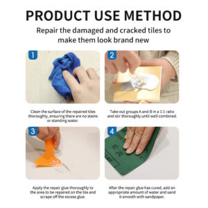 QIDAXIA Ceramic Repair Paste Household Marble Bathtub Wash Basin Bonding Glue Tile Repair Glue