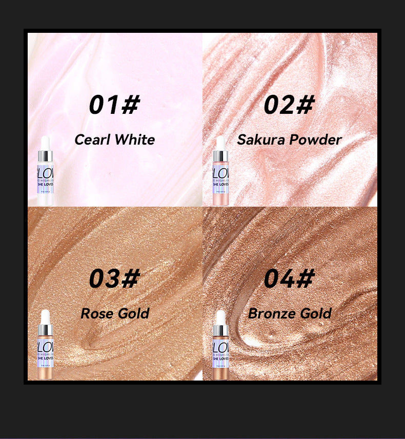 SHELOVES Highlight Liquid Contour Shadow Nose Shadow Diamond Brightening Liquid Face Body Highlight - 图片 26