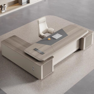 Painted Executive Desk Large Desk President Leader Chairman Manager Office Simple Modern Office Desk and Chair Set