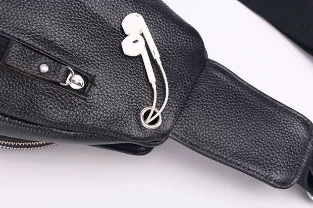 Anti-theft Bag Men's Genuine Leather Chest Bag High-end Security Password Lock Travel Outdoor Crossbody Small Backpack Men's Shoulder Bag - 图片 19