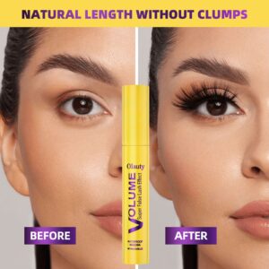 tkOlauty False Eyelashes Waterproof Mascara9ml Long-lasting non-smudge fiber volumizing curling mascara
