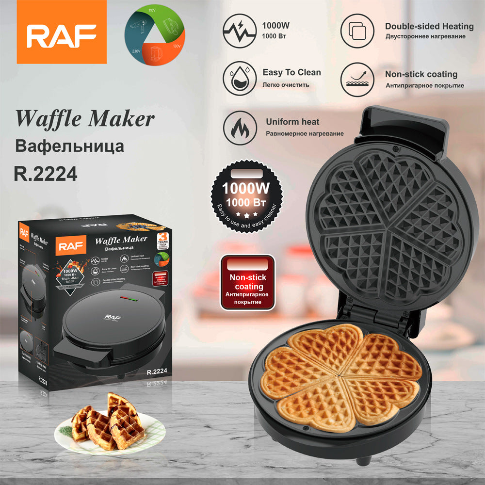 RAF European Standard Household Breakfast Sandwich Maker 1000w Electric Heart-Shaped Thin Pancake Maker R.2224 - 图片 9